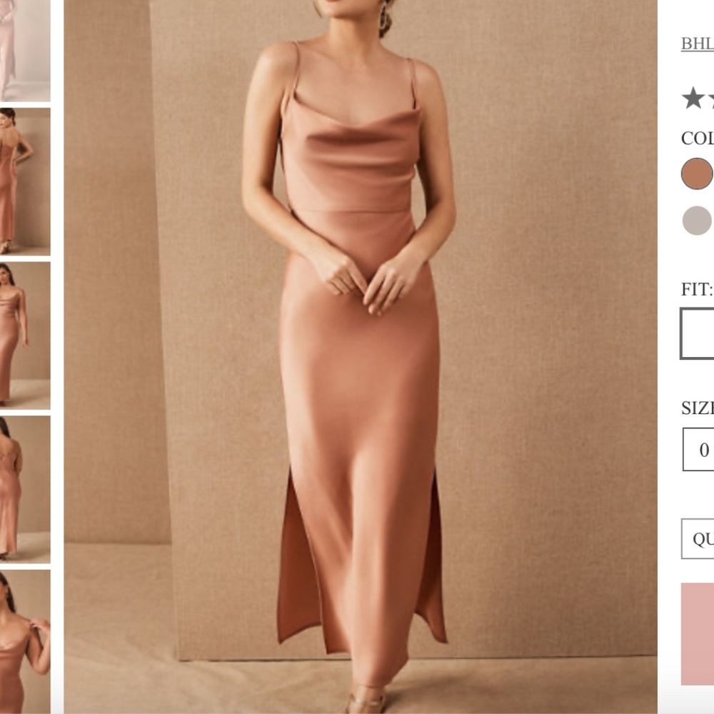 BHLDN Cali Satin Bridesmaids Dress